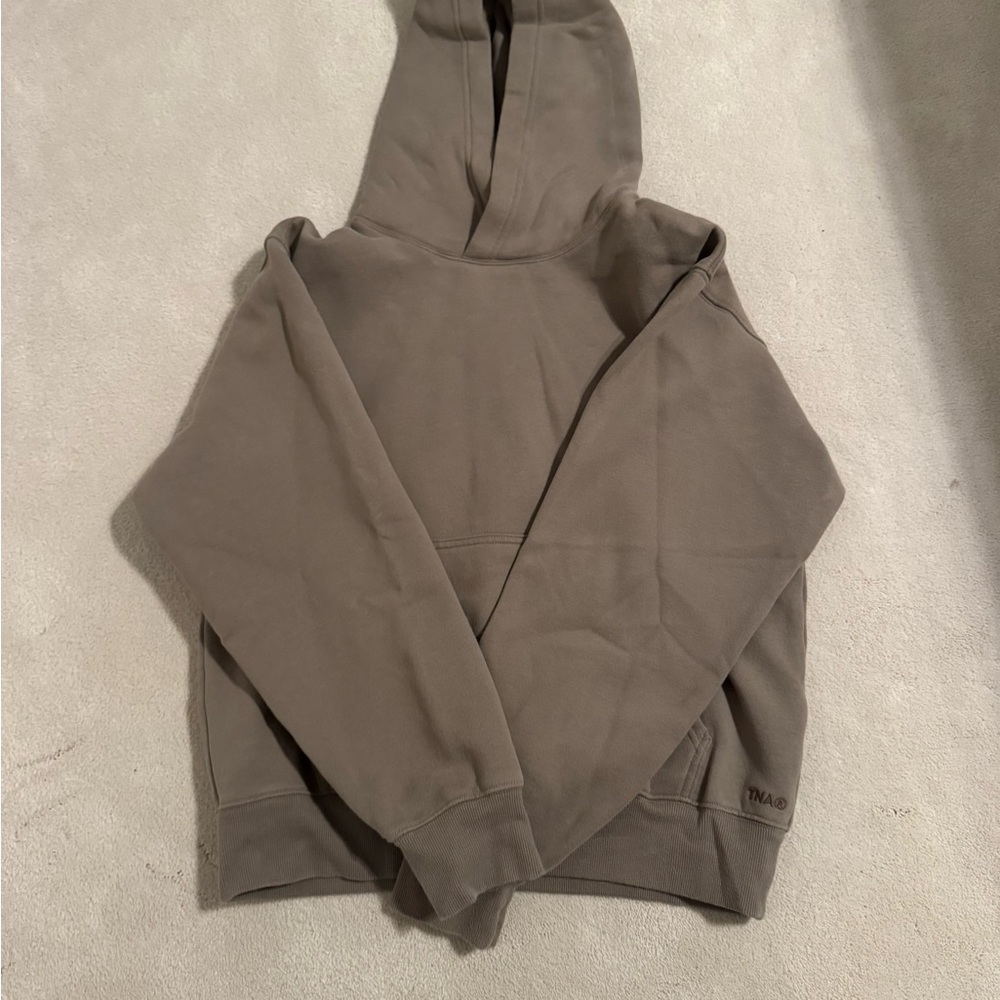 TNA Aritzia Tan Sweatfleece Hoodie